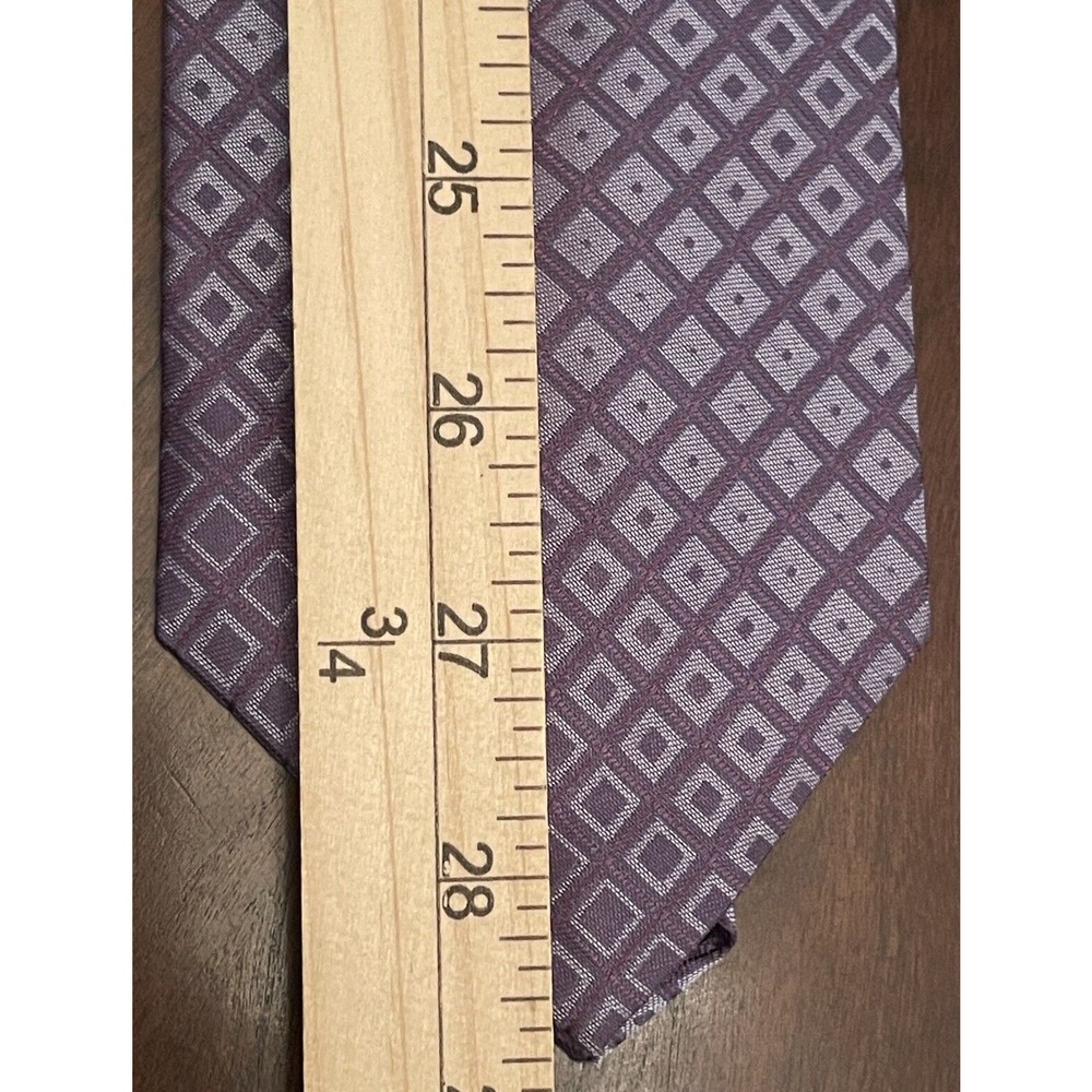 Kenneth Cole New York Purple 100% Silk Men’s Neck Tie Made In USA - Picture 5 of 9